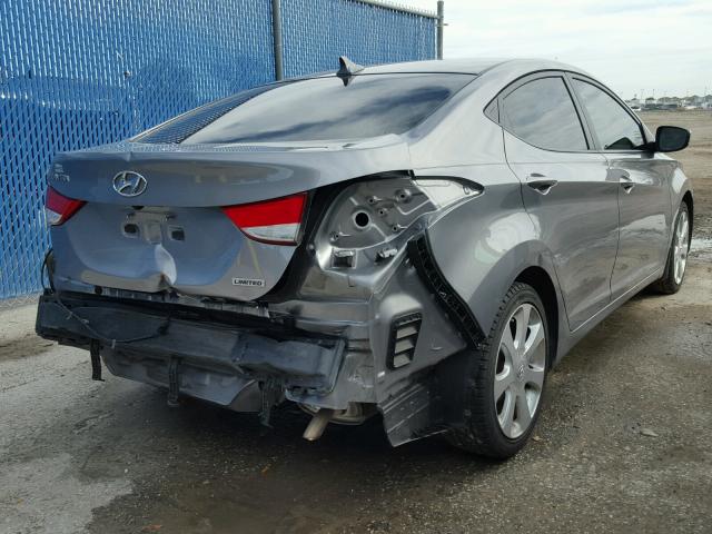 KMHDH4AE4CU465921 - 2012 HYUNDAI ELANTRA GL GRAY photo 4