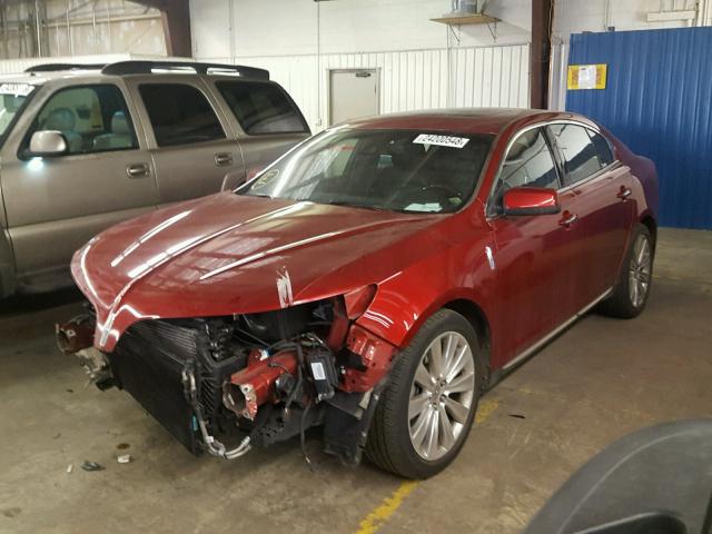 1LNHL9FT2EG601081 - 2014 LINCOLN MKS RED photo 2