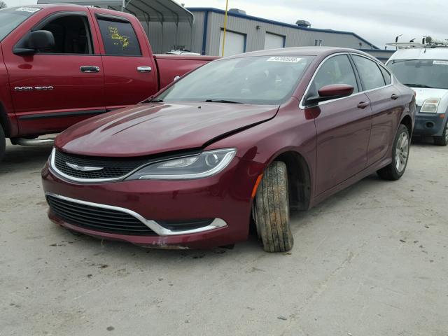 1C3CCCAB8HN502098 - 2017 CHRYSLER 200 LIMITE MAROON photo 2