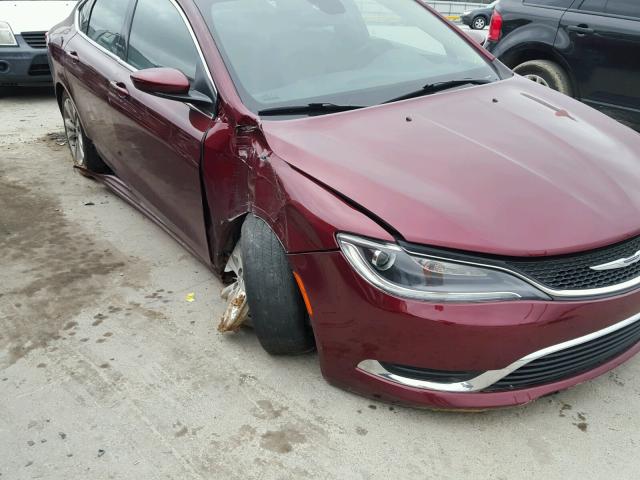 1C3CCCAB8HN502098 - 2017 CHRYSLER 200 LIMITE MAROON photo 9