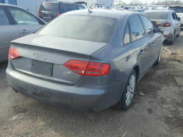 WAUAFAFL8CN019233 - 2012 AUDI A4 PREMIUM GRAY photo 4