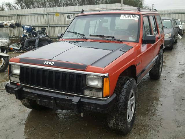 1JCUL7830FT010369 - 1985 JEEP CHEROKEE C ORANGE photo 2