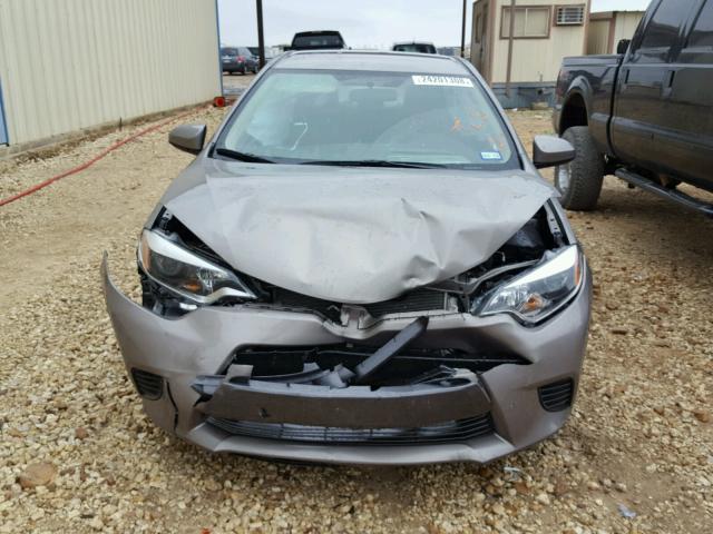 2T1BURHEXGC637110 - 2016 TOYOTA COROLLA L GRAY photo 9