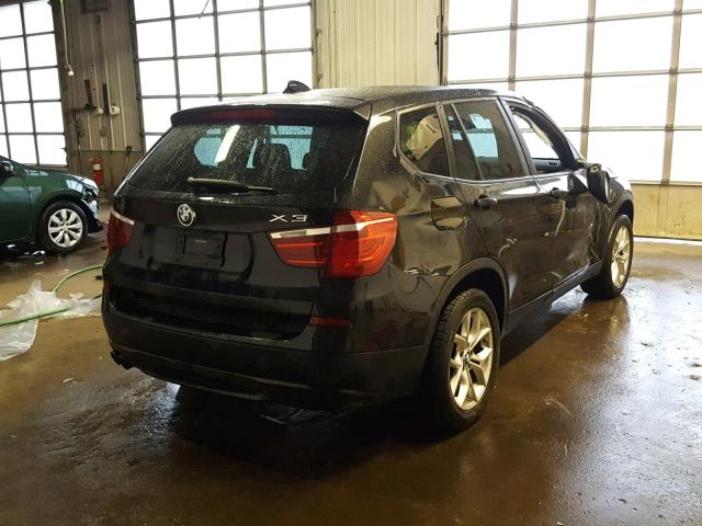 5UXWX7C54DL978848 - 2013 BMW X3 XDRIVE3 BLACK photo 4