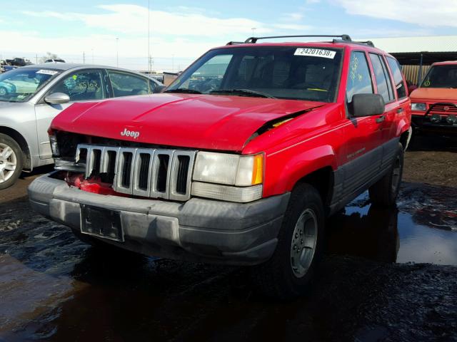 1J4GZ58Y2VC768607 - 1997 JEEP GRAND CHER RED photo 2