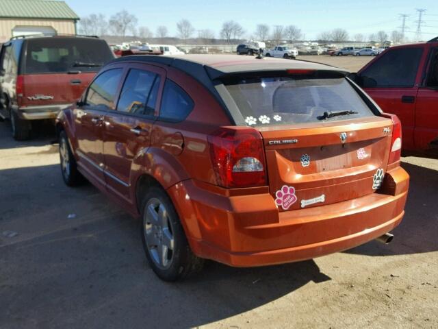 1B3HB78K77D198799 - 2007 DODGE CALIBER R/ ORANGE photo 3