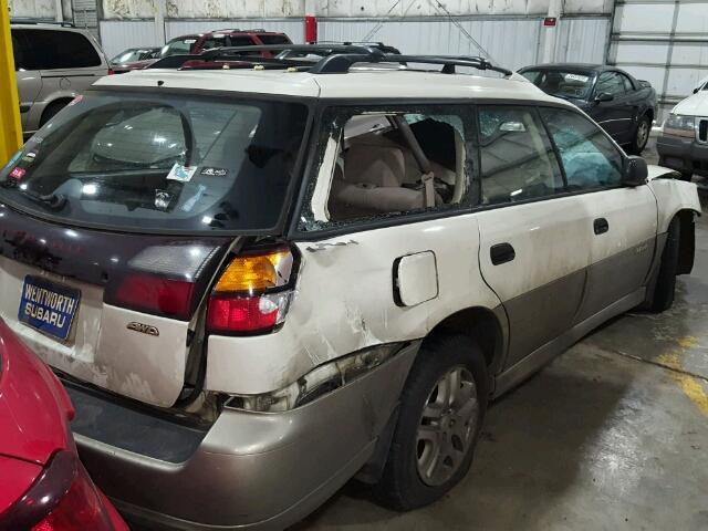 4S3BH665727664619 - 2002 SUBARU LEGACY OUT WHITE photo 4