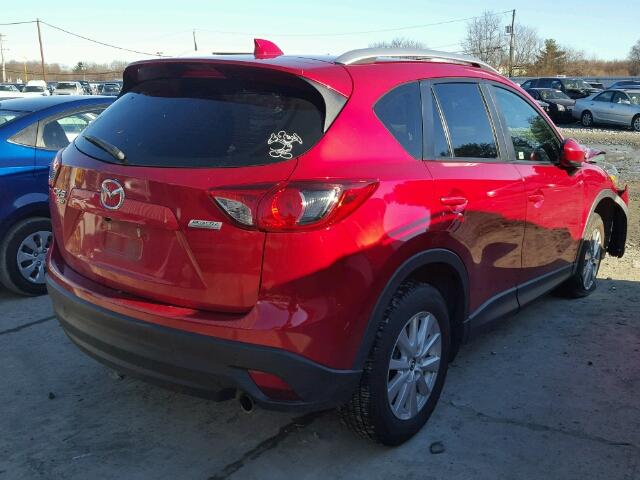 JM3KE4BE2F0452218 - 2015 MAZDA CX-5 SPORT RED photo 4