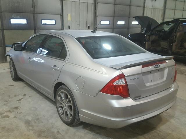 3FAHP0HA4CR231201 - 2012 FORD FUSION SE SILVER photo 3