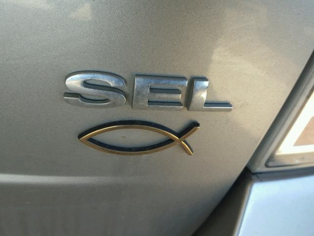 2FMDK38C68BA05768 - 2008 FORD EDGE SEL SILVER photo 9