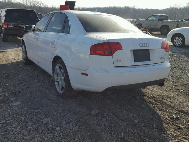 WAUDF78E77A276881 - 2007 AUDI A4 2.0T QU WHITE photo 3