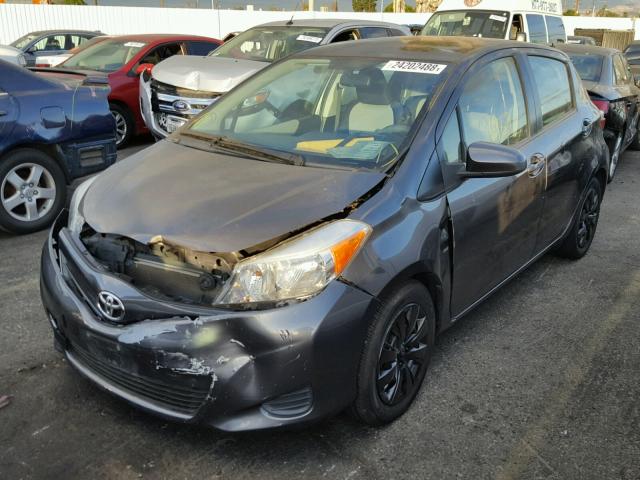 JTDKTUD31CD527554 - 2012 TOYOTA YARIS GRAY photo 2