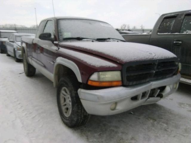 1B7GG42N22S655830 - 2002 DODGE DAKOTA SLT MAROON photo 1