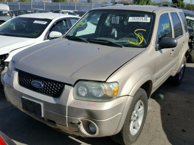 1FMYU49H07KA42766 - 2007 FORD ESCAPE HEV GOLD photo 2