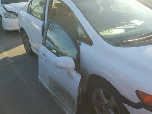 1HGFA16886L055962 - 2006 HONDA CIVIC EX WHITE photo 9