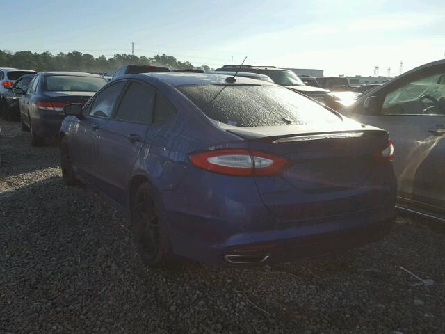 3FA6P0K96FR224065 - 2015 FORD FUSION TIT BLUE photo 3