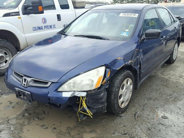 1HGCM56195A067181 - 2005 HONDA ACCORD DX BLUE photo 2