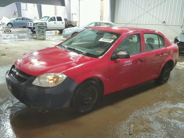 1G1AK55F267848950 - 2006 CHEVROLET COBALT LS RED photo 2