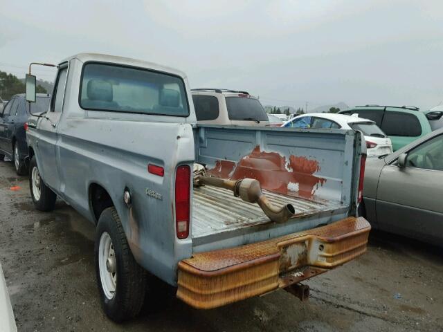 F10BRU01514 - 1974 FORD F100 GRAY photo 3