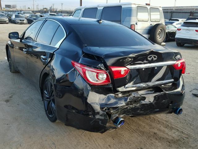 JN1BV7AP2EM685586 - 2014 INFINITI Q50 BASE BLACK photo 3