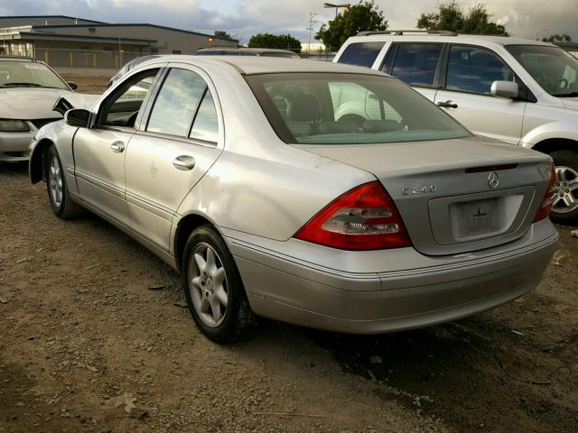 WDBRF61J03F360112 - 2003 MERCEDES-BENZ C 240 SILVER photo 3