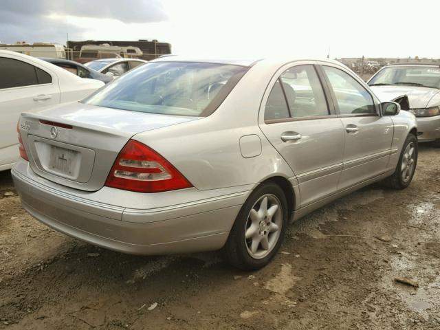 WDBRF61J03F360112 - 2003 MERCEDES-BENZ C 240 SILVER photo 4