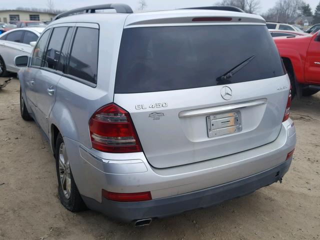 4JGBF71E67A108990 - 2007 MERCEDES-BENZ GL 450 4MA SILVER photo 3