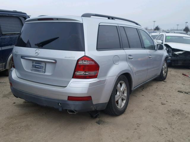 4JGBF71E67A108990 - 2007 MERCEDES-BENZ GL 450 4MA SILVER photo 4