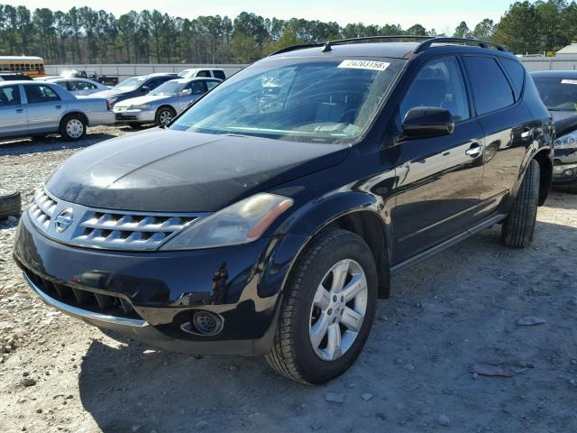 JN8AZ08T46W406009 - 2006 NISSAN MURANO SL BLACK photo 2