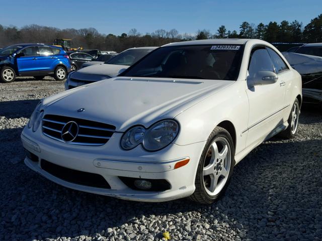 WDBTJ75J64F100741 - 2004 MERCEDES-BENZ CLK 500 WHITE photo 2