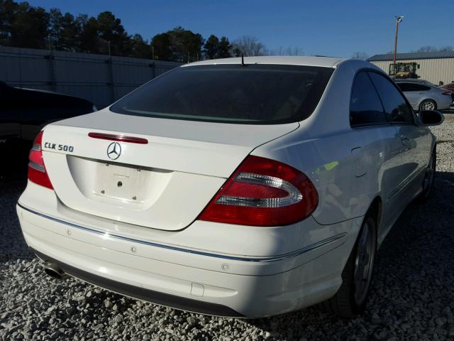 WDBTJ75J64F100741 - 2004 MERCEDES-BENZ CLK 500 WHITE photo 4