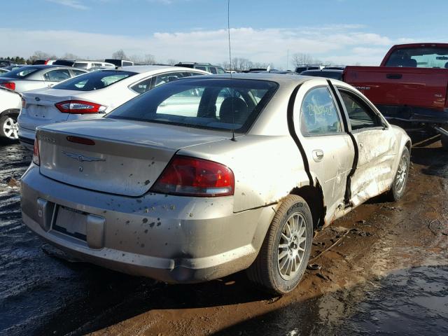 1C3EL46X74N300494 - 2004 CHRYSLER SEBRING LX GOLD photo 4