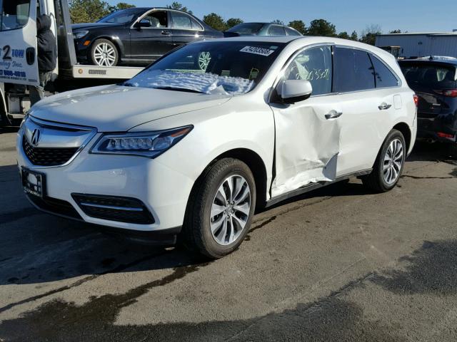 5FRYD4H47GB049244 - 2016 ACURA MDX TECHNO WHITE photo 2