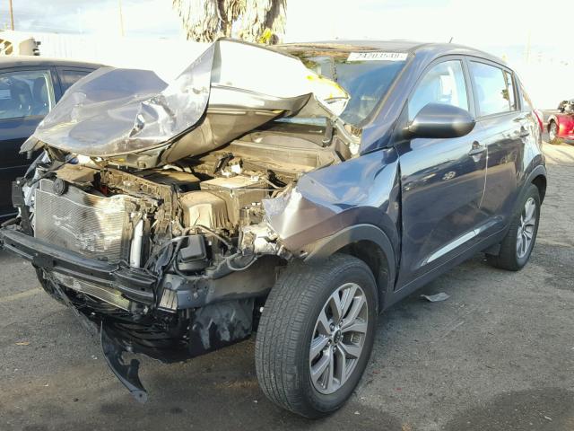 KNDPB3AC5G7810244 - 2016 KIA SPORTAGE L BLUE photo 2