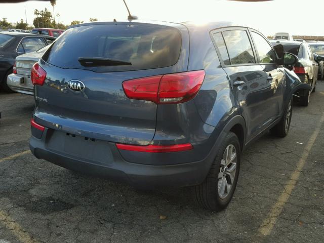 KNDPB3AC5G7810244 - 2016 KIA SPORTAGE L BLUE photo 4