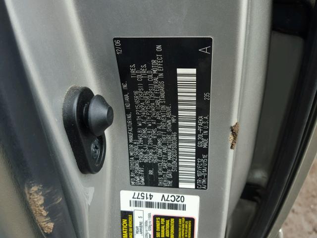 5TDZK23C07S003846 - 2007 TOYOTA SIENNA CE SILVER photo 10