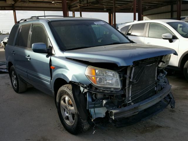 5FNYF28596B038348 - 2006 HONDA PILOT EX BLUE photo 1