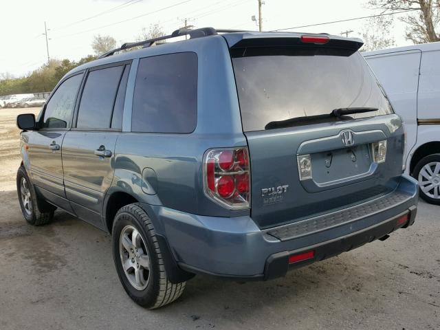 5FNYF28596B038348 - 2006 HONDA PILOT EX BLUE photo 3