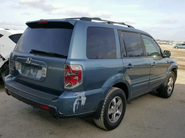 5FNYF28596B038348 - 2006 HONDA PILOT EX BLUE photo 4