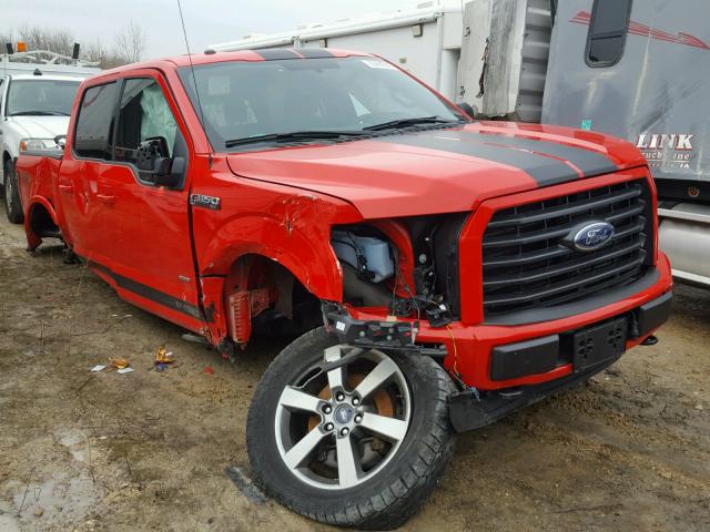 1FTEW1EG7FFB79675 - 2015 FORD F150 SUPER RED photo 1