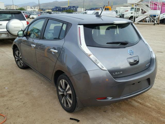 1N4AZ0CP3FC318498 - 2015 NISSAN LEAF S GRAY photo 3