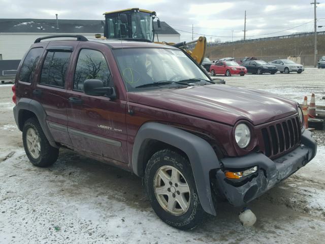 1J4GL48K12W325849 - 2002 JEEP LIBERTY SP RED photo 1