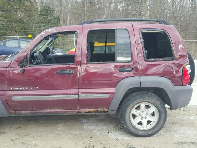 1J4GL48K12W325849 - 2002 JEEP LIBERTY SP RED photo 9