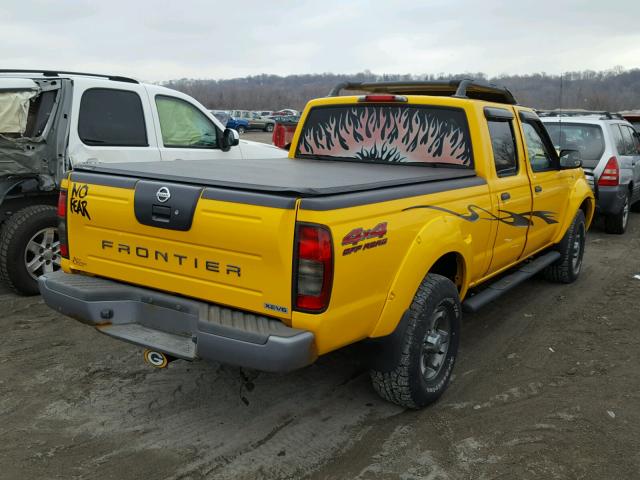 1N6ED29Y54C409871 - 2004 NISSAN FRONTIER C YELLOW photo 4