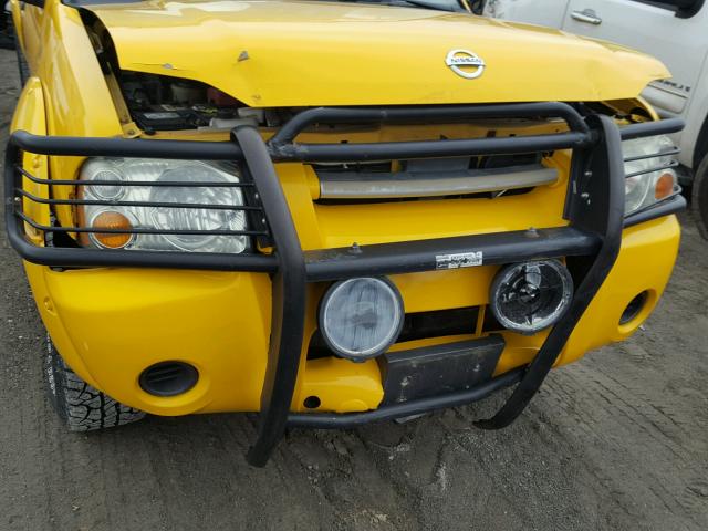 1N6ED29Y54C409871 - 2004 NISSAN FRONTIER C YELLOW photo 9