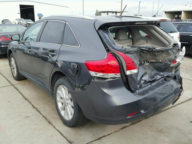 4T3ZA3BB1BU043863 - 2011 TOYOTA VENZA BASE GRAY photo 3