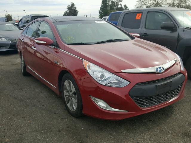 KMHEC4A42FA123674 - 2015 HYUNDAI SONATA HYB RED photo 1