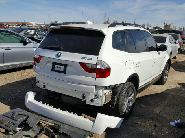 WBXPC9C42AWJ32607 - 2010 BMW X3 XDRIVE3 WHITE photo 4