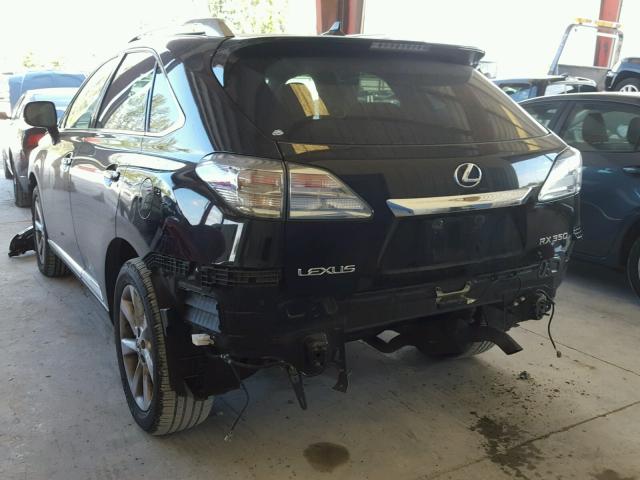 2T2BK1BA5AC016292 - 2010 LEXUS RX 350 BLACK photo 3