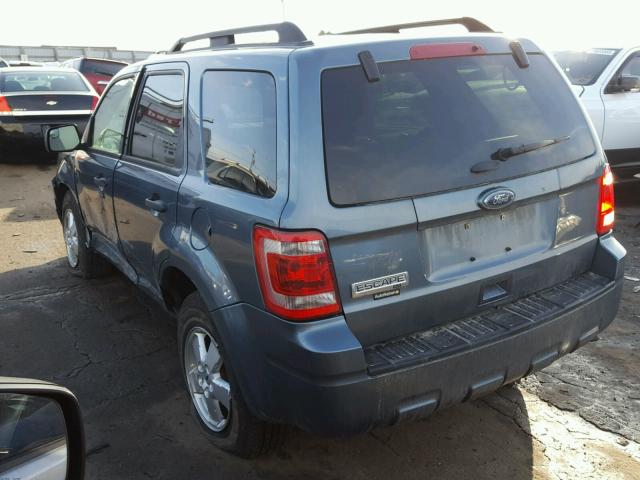 1FMCU0D78CKB11974 - 2012 FORD ESCAPE XLT BLUE photo 3